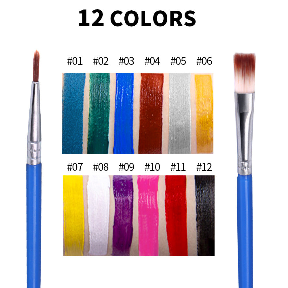 Spooky Water-Activated Body Paint Palette (12 Colors)