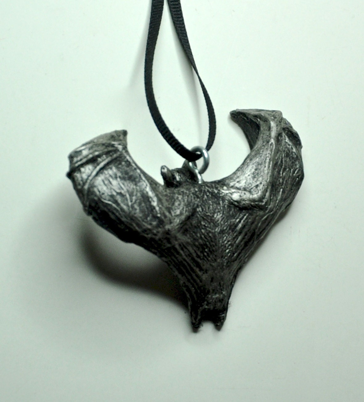 Spooky Soaring Fruit Bat Resin Sculpture