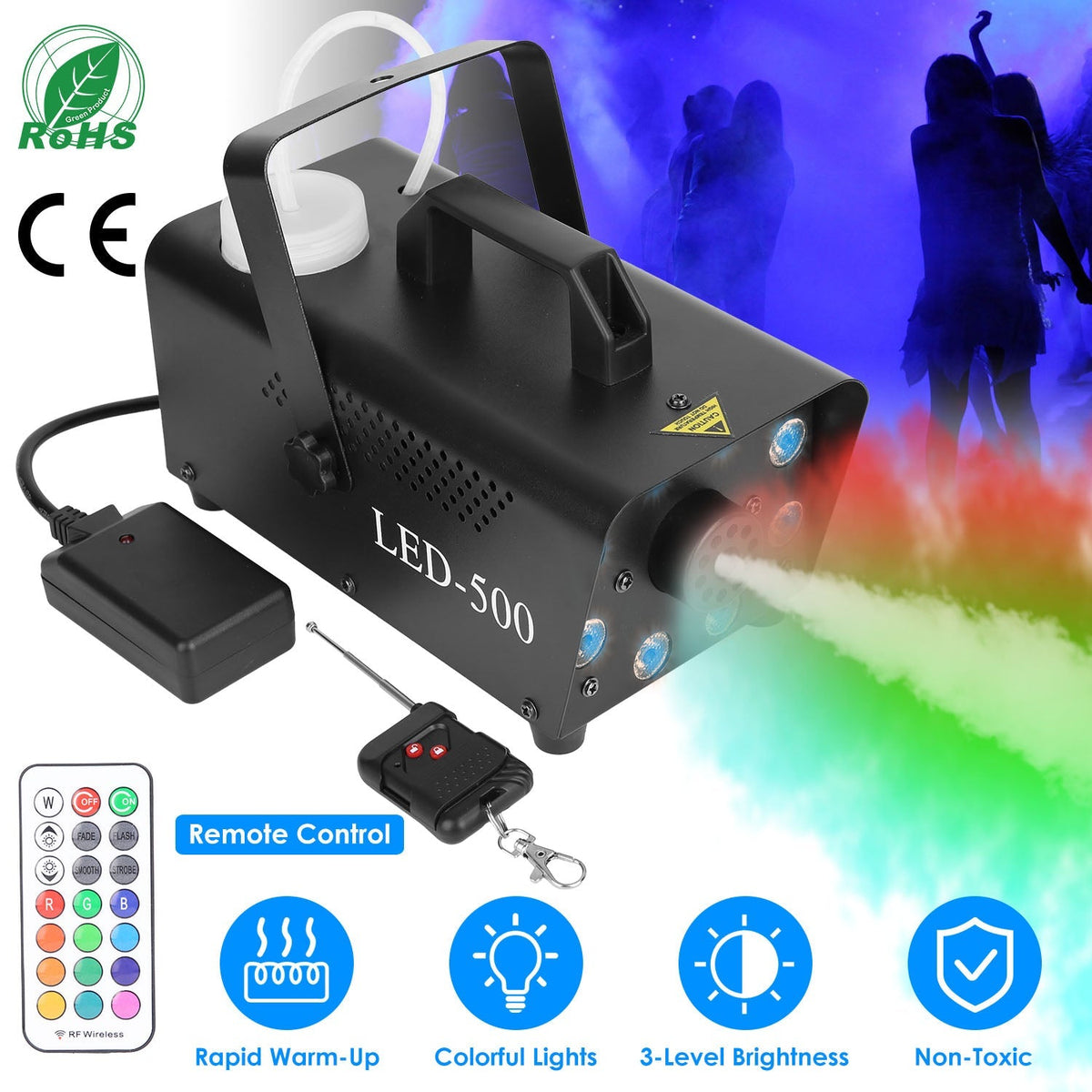 LED Colorful Fog Machine (500W)