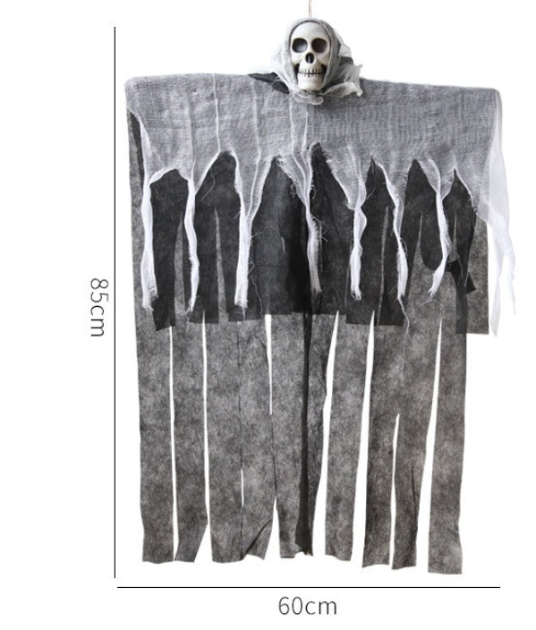 Hanging Skull Ghost Tree Ornament
