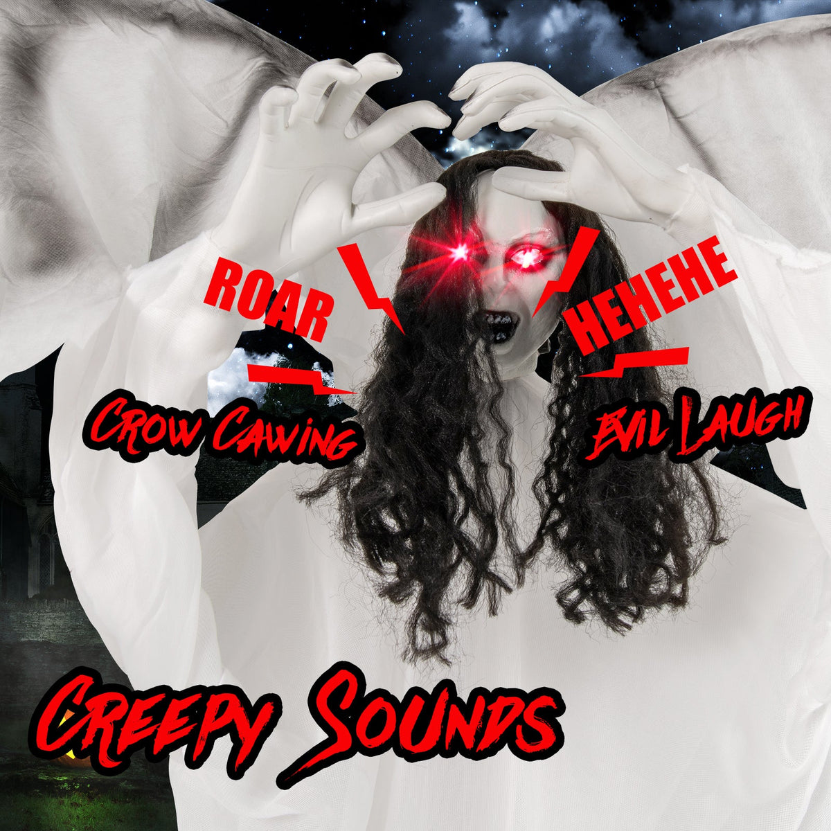 Spooky 6.6ft Towering Archangel of Death Animatronic