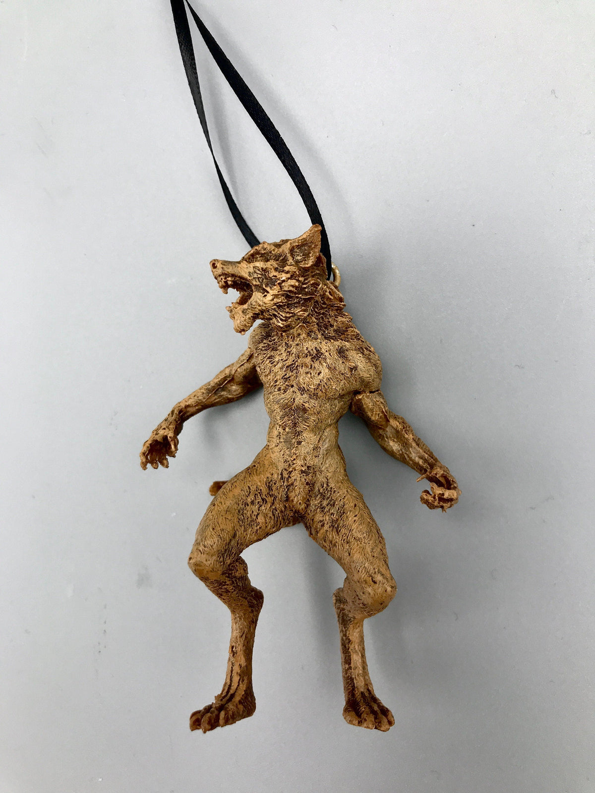 Spooky Hand-Painted Werewolf Resin Sculpture