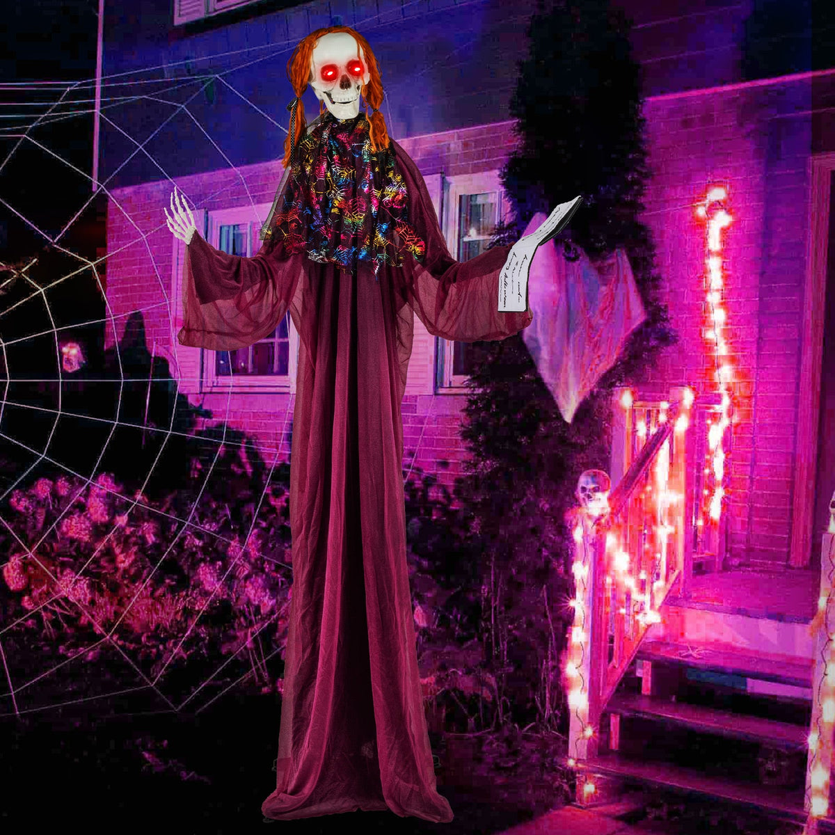 Spooky 6ft Towering Haunted Schoolgirl Prop