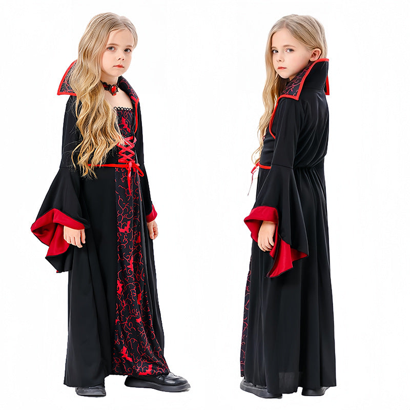 Girls' Gothic Witch Cosplay Costume Set