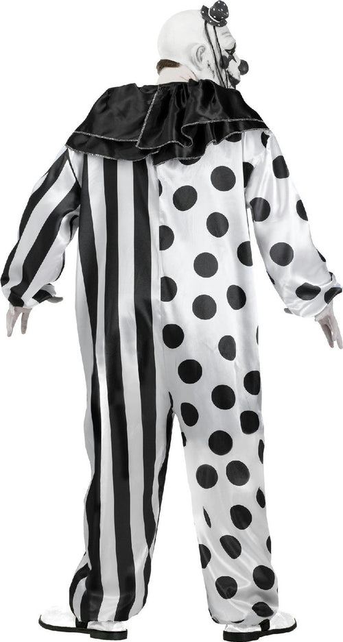 Black and White Killer Clown Adult Costume