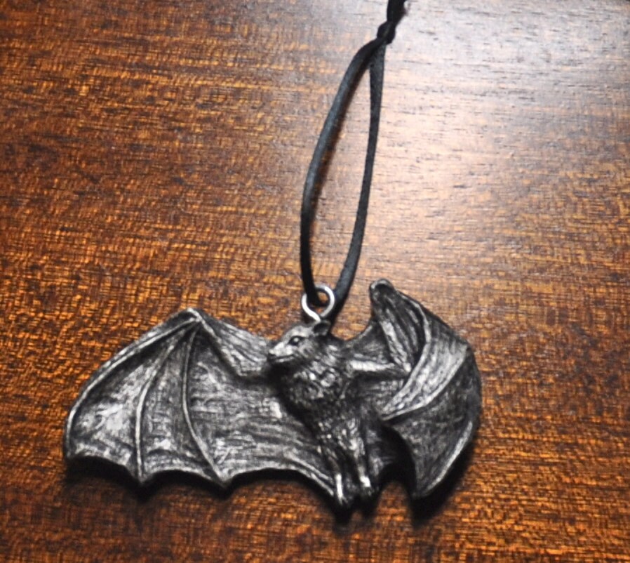 Spooky Hanging Fruit Bat Resin Sculpture