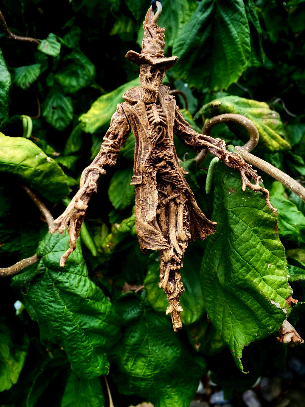 Spooky "Nightmare Creature" Scarecrow Resin Sculpture