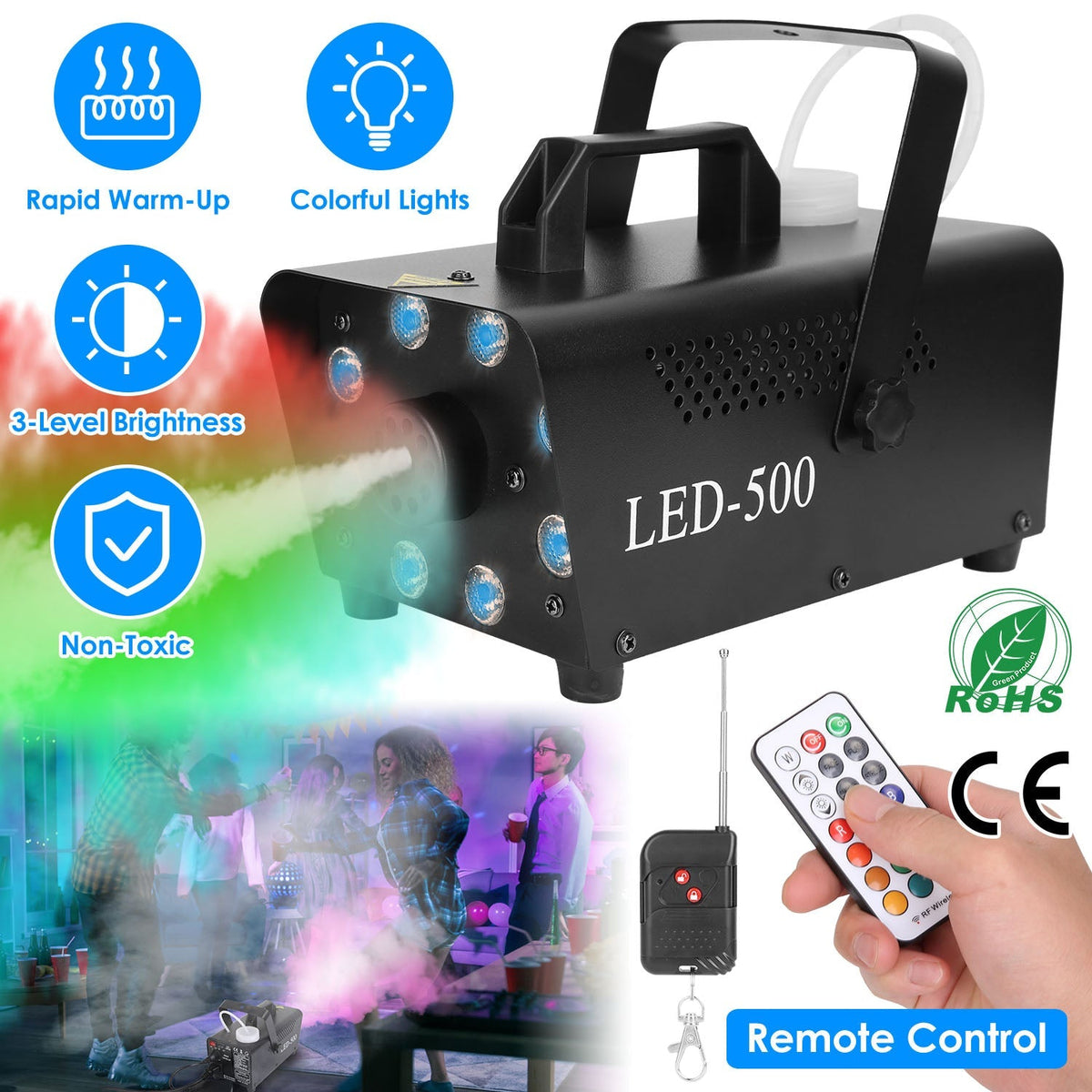 LED Colorful Fog Machine (500W)