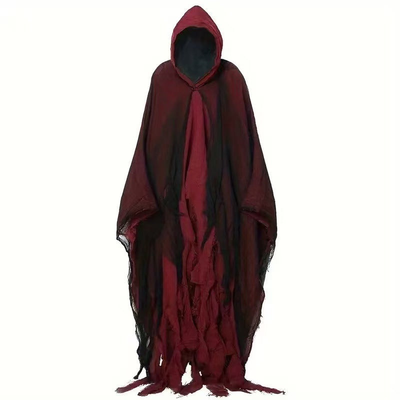 Skull-Patterned Witch Cloak
