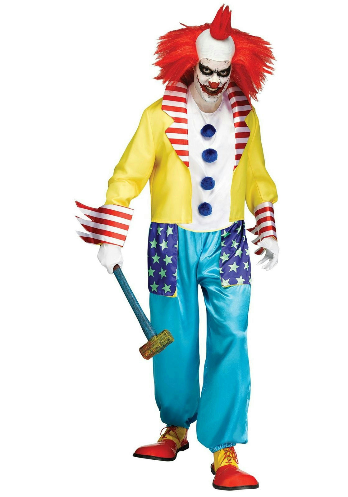 Fun World Men's Wicked Clown Master Adult Costume