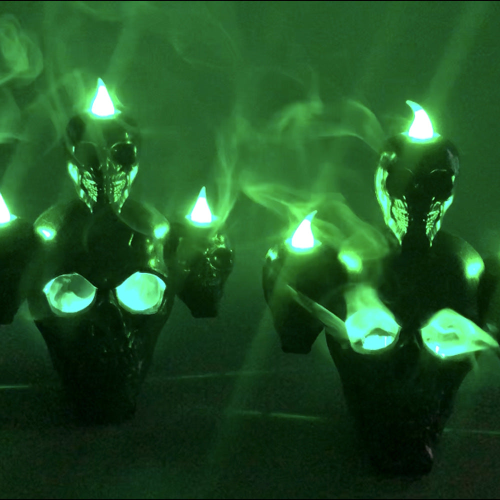 Spooky Light-Up Halloween Skull Figurine