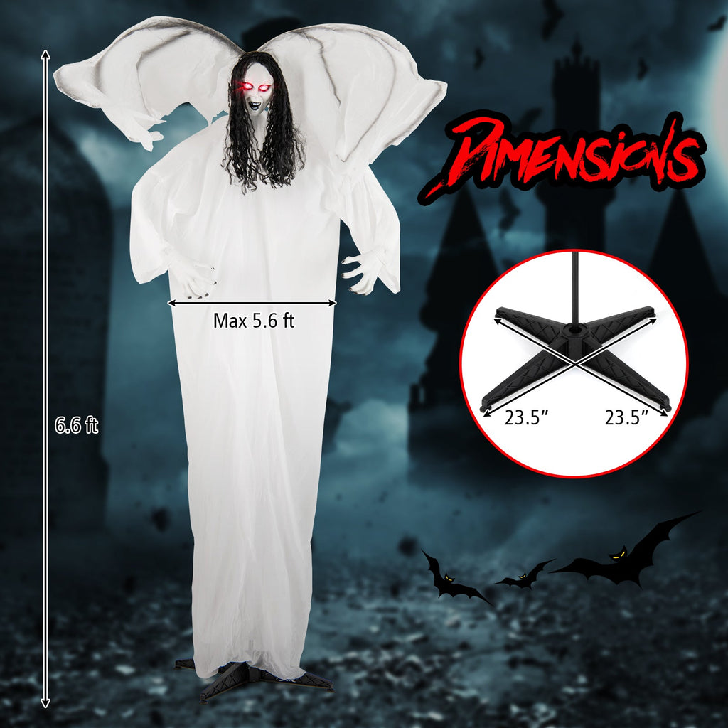Spooky 6.6ft Towering Archangel of Death Animatronic