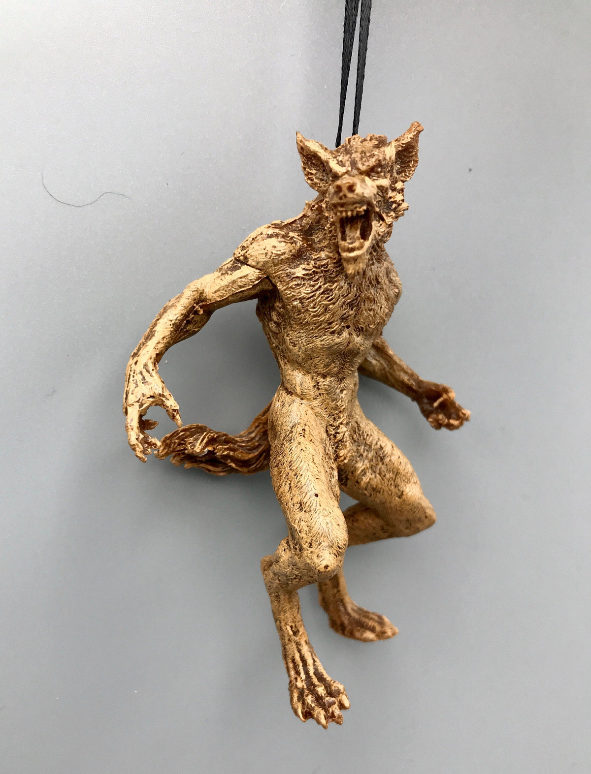 Spooky Hand-Painted Werewolf Resin Sculpture