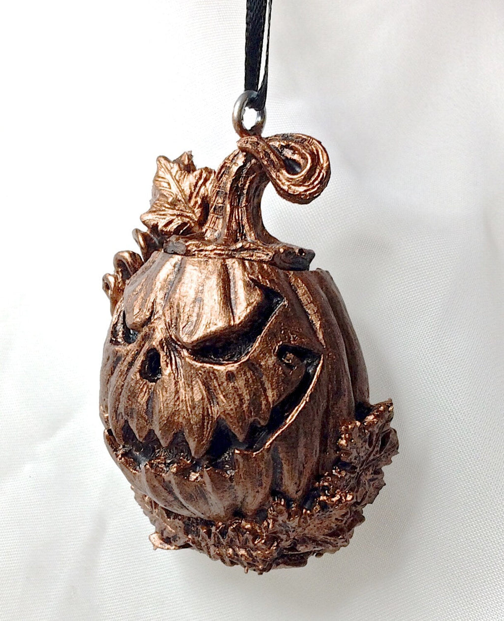 Hand-Painted Resin Jack-O'-Lantern Ornament