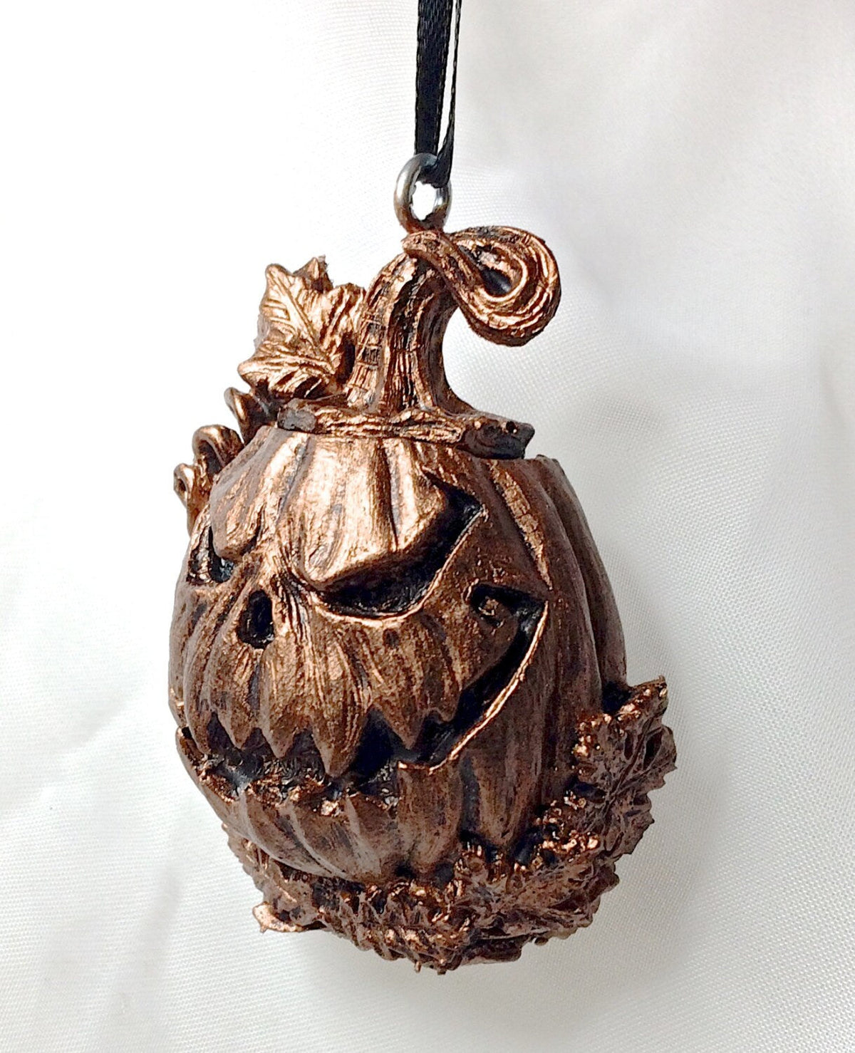 Hand-Painted Resin Jack-O'-Lantern Ornament