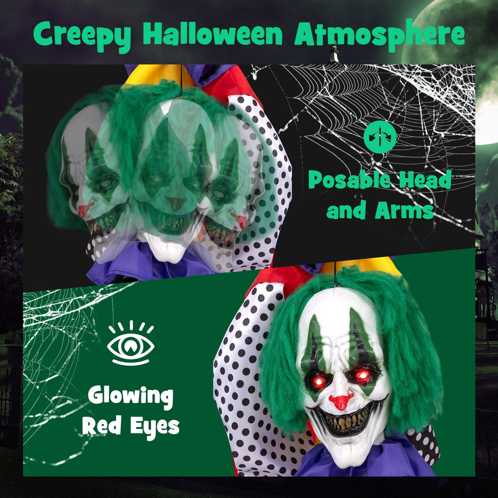 Spooky 4.5ft "Grins" the Talking Killer Clown Animatronic