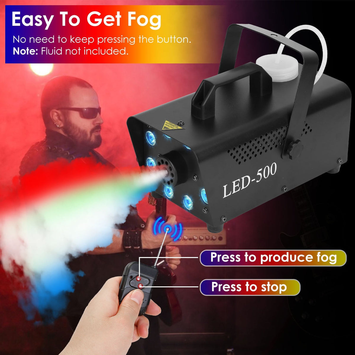 LED Colorful Fog Machine (500W)