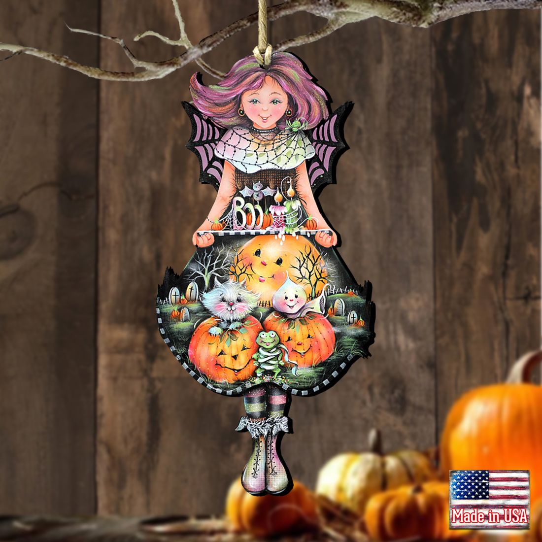 Halloween Fairy Wooden Ornaments by Jamie Mills-Price