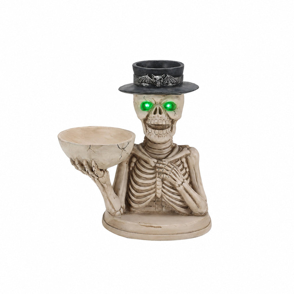 Spooky Skeleton Candy Bowl & Candle Holder