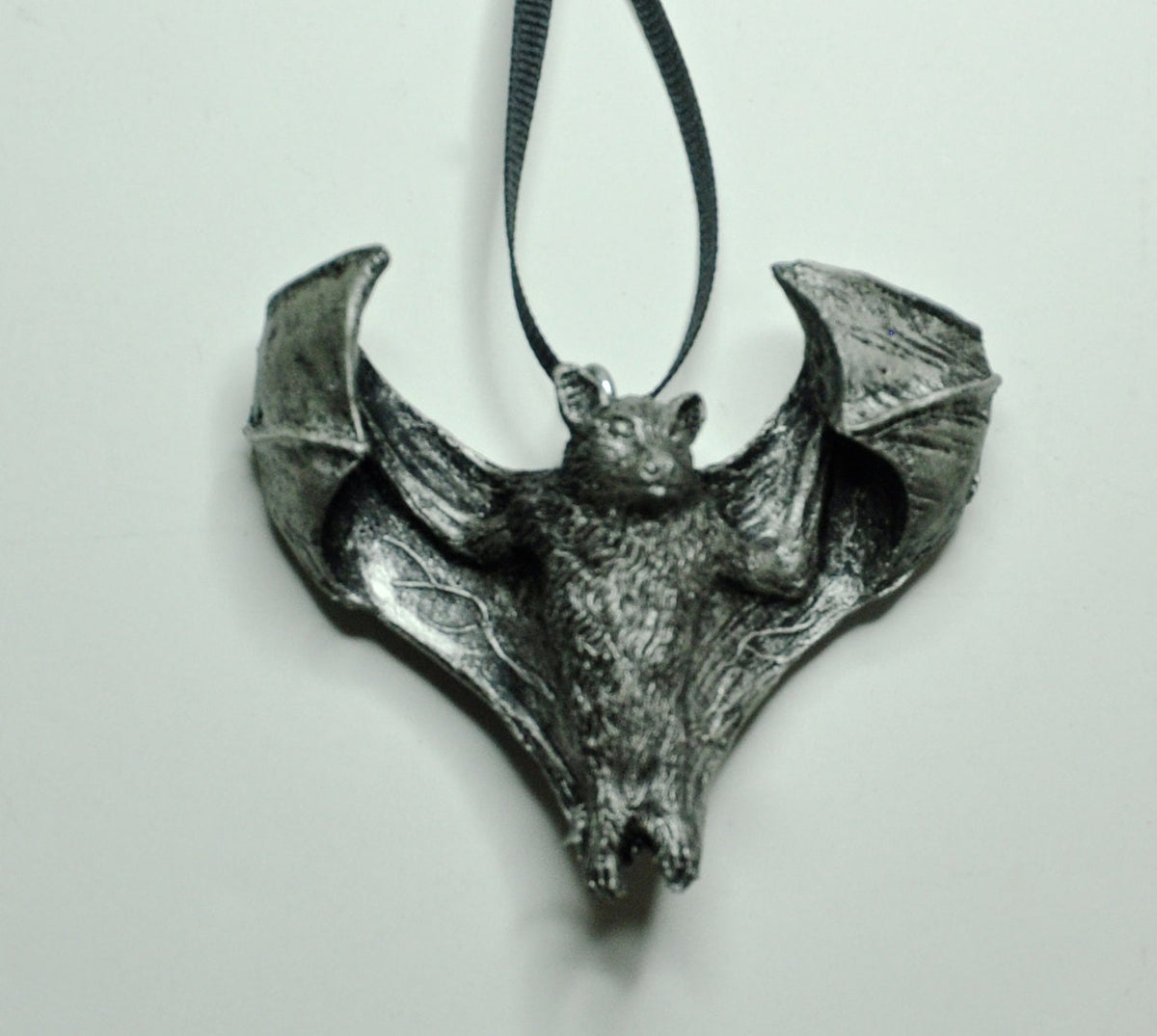 Spooky Soaring Fruit Bat Resin Sculpture