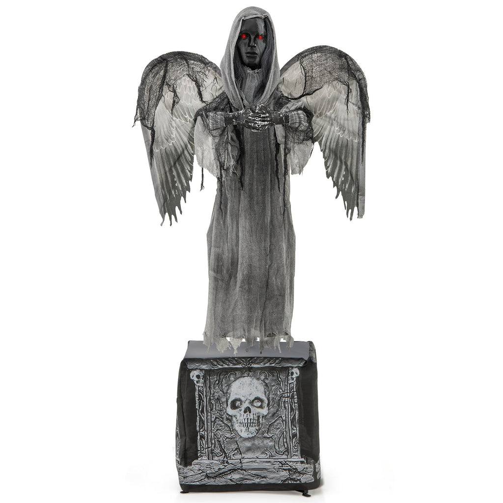 Spooky 5.5ft Grave-Rising Dark Angel Animatronic