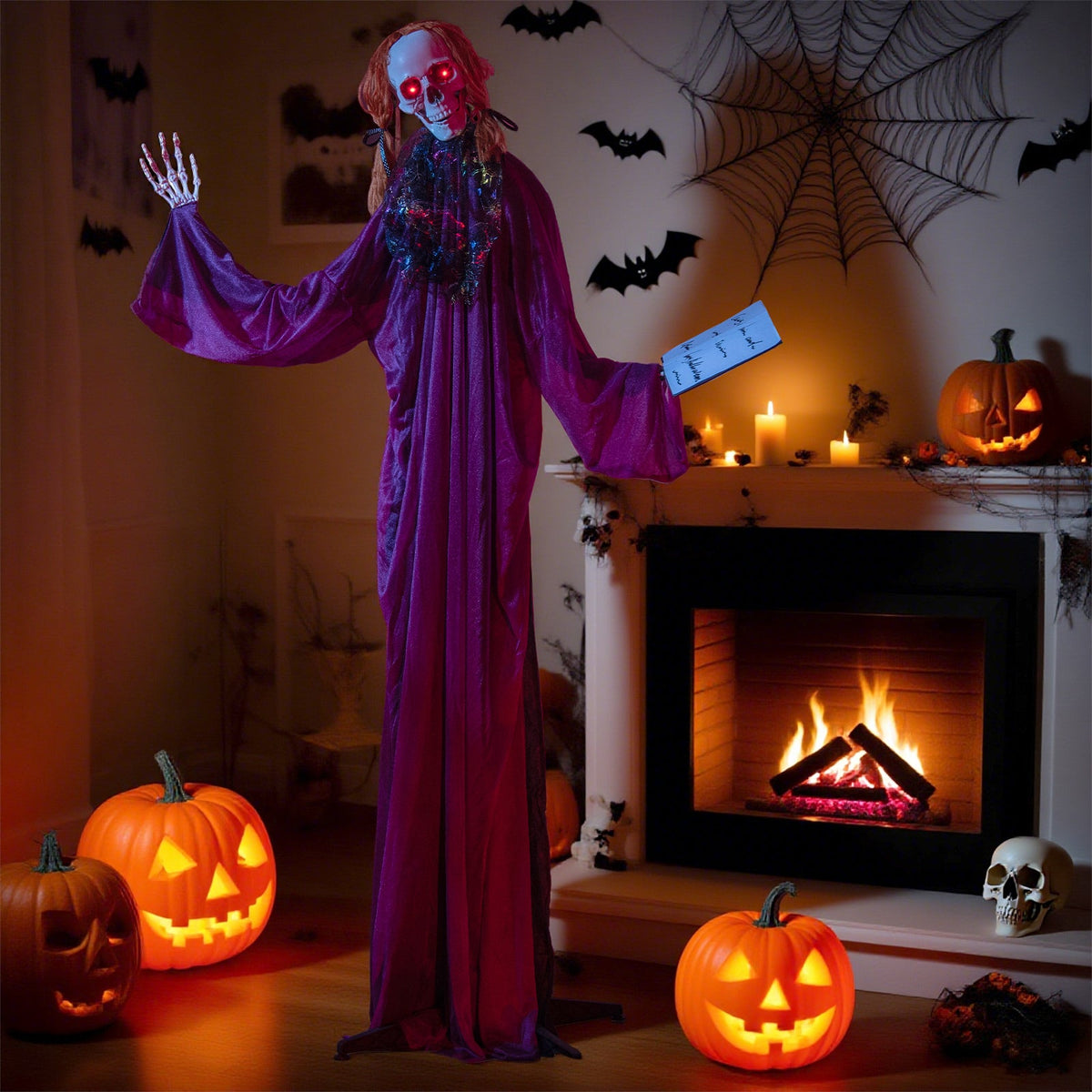 Spooky 6ft Towering Haunted Schoolgirl Prop