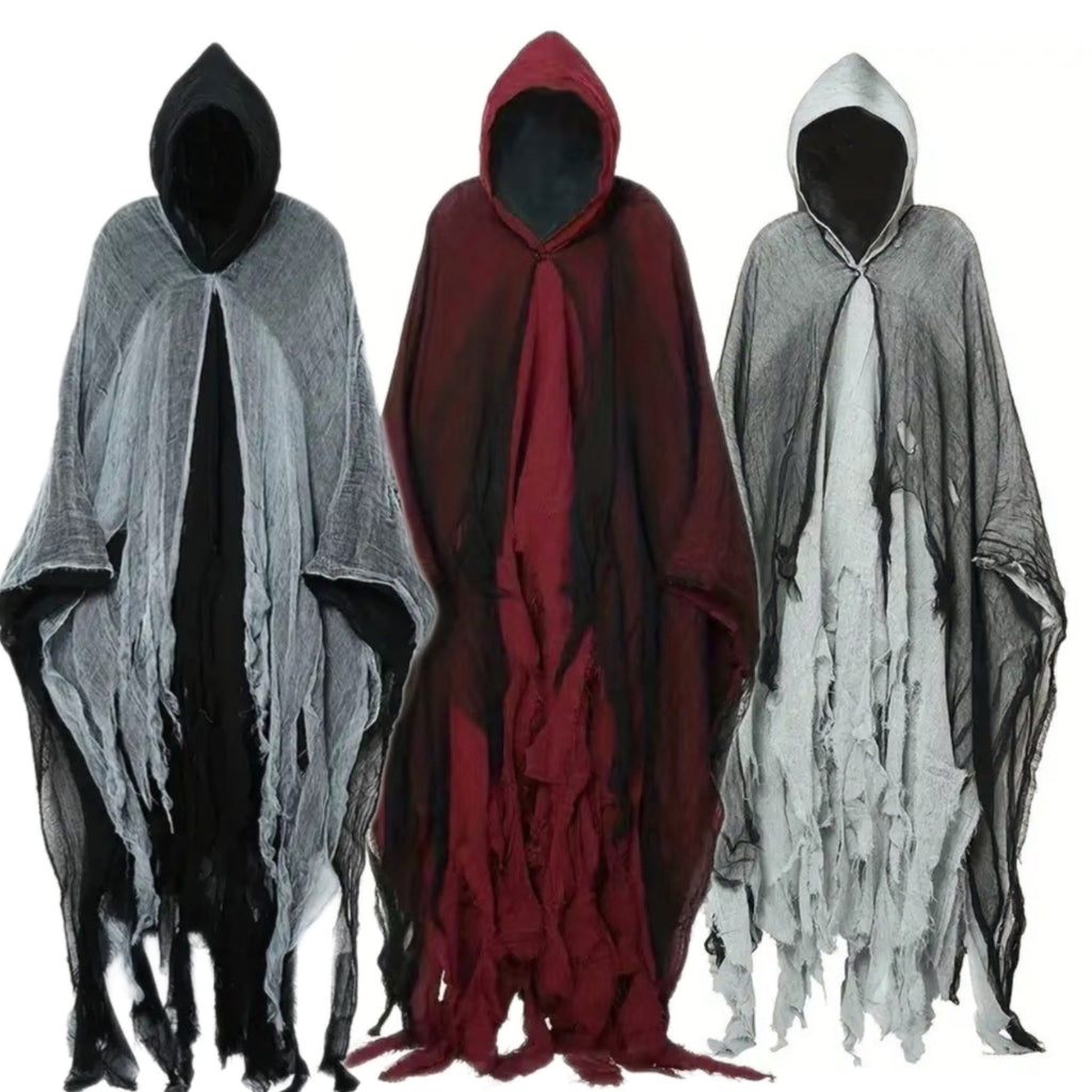 Skull-Patterned Witch Cloak
