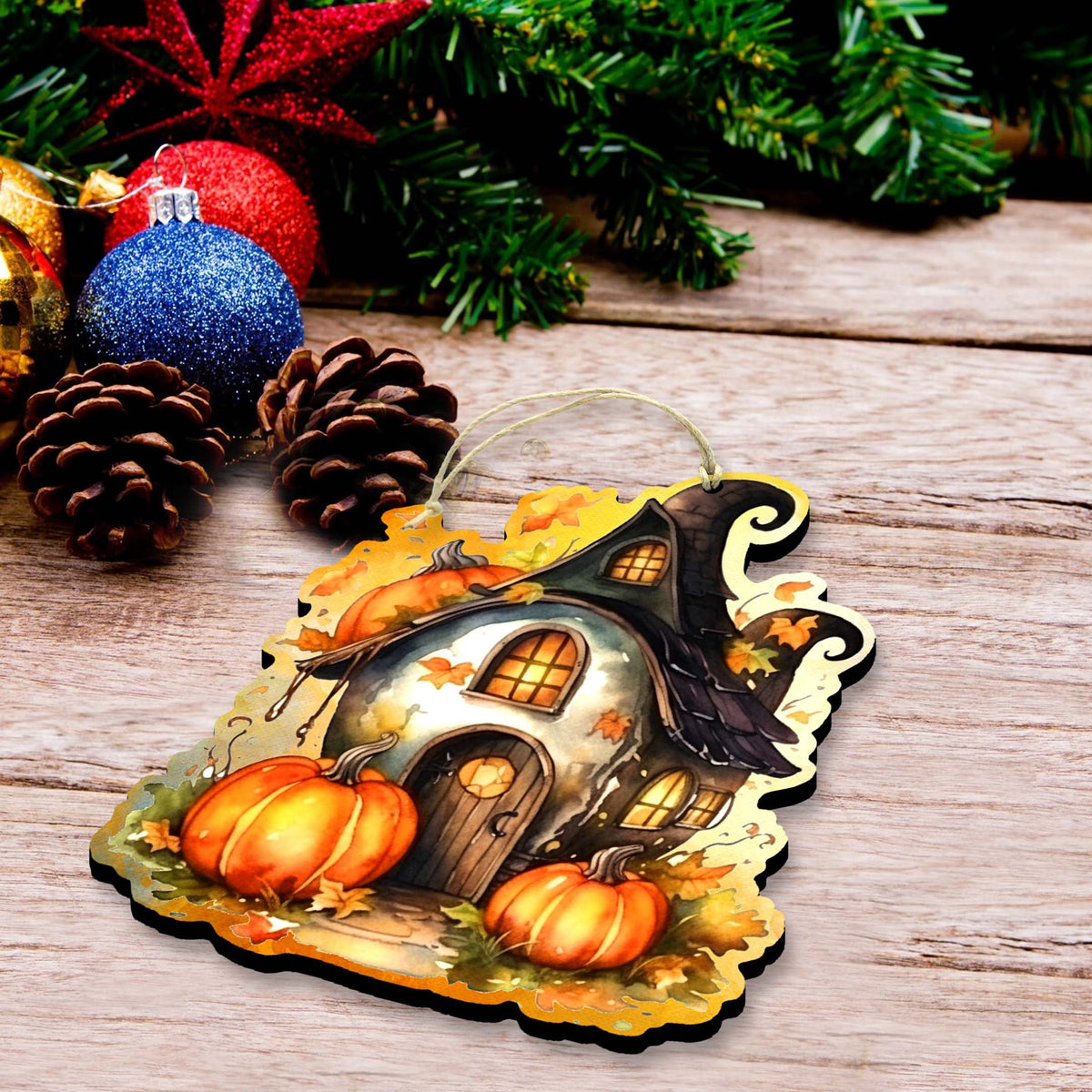 Spooky G. DeBrekht Haunted Houses Wood Decor Set