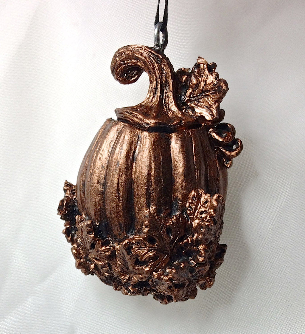 Hand-Painted Resin Jack-O'-Lantern Ornament