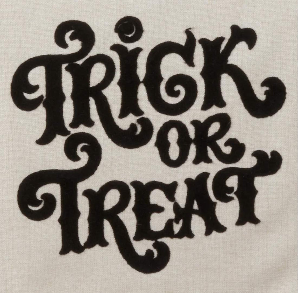 TRICK OR TREAT Table Runner with Lace Edge Design 14" W x 72"