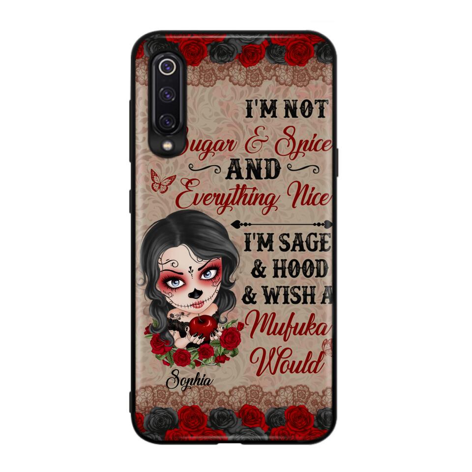 "Not Sugar & Spice" Skull Girl Phone Case