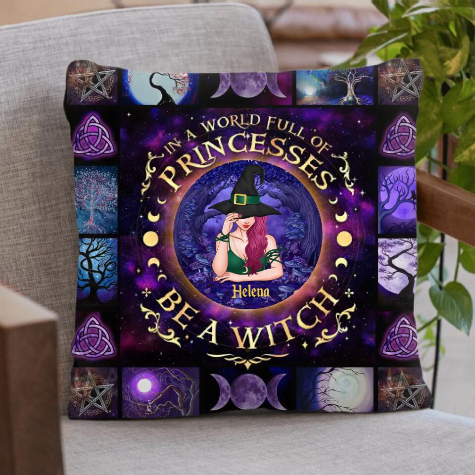 Spooky "October Lioness" Custom Witch Fleece Blanket