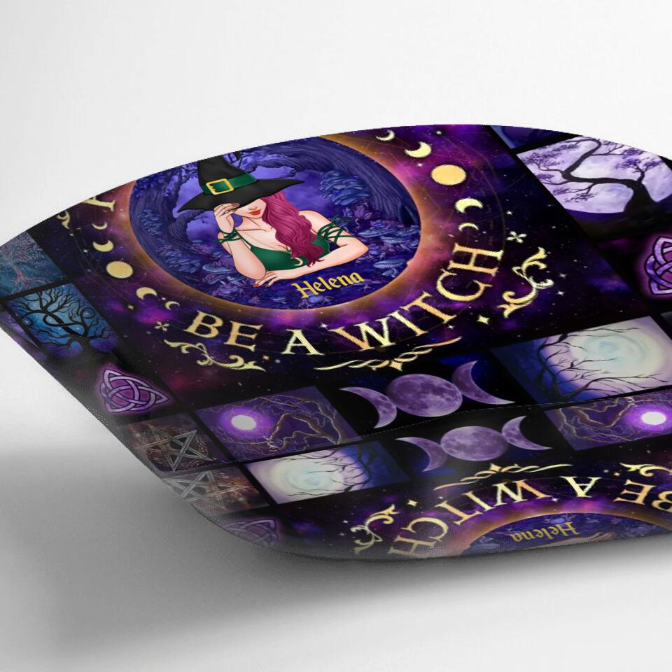 Spooky "October Lioness" Custom Witch Fleece Blanket