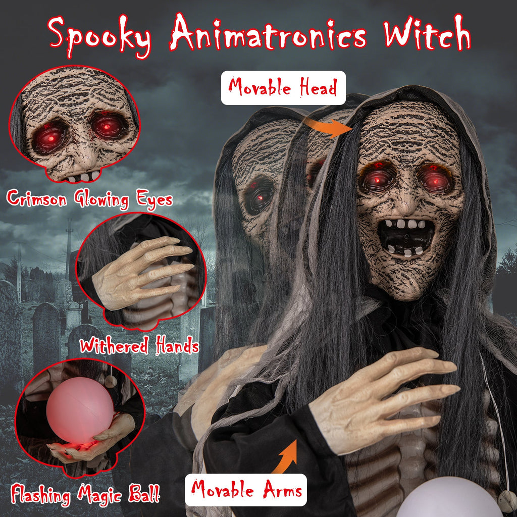 6-Foot Standing Witch Animatronic