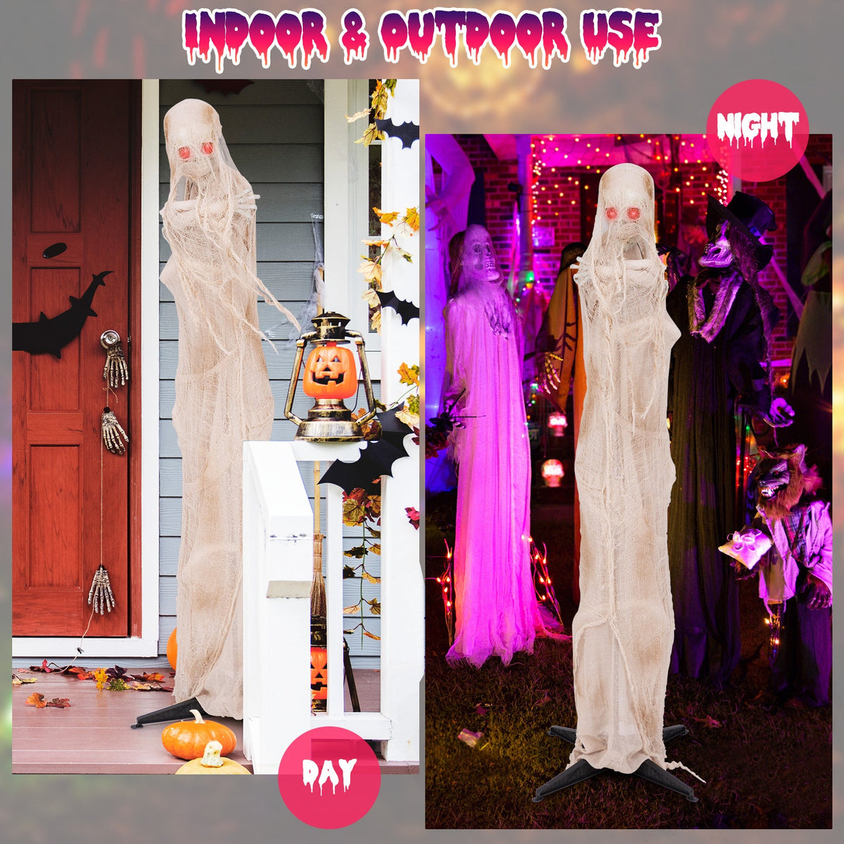 Spooky 6ft Animated Crypt Mummy Animatronic
