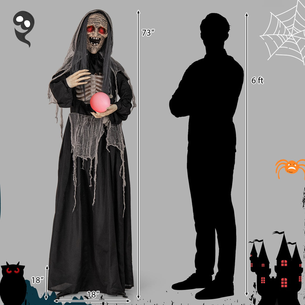 6-Foot Standing Witch Animatronic