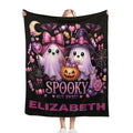 Spooky "Kawaii Ghost" Custom Personalized Blanket