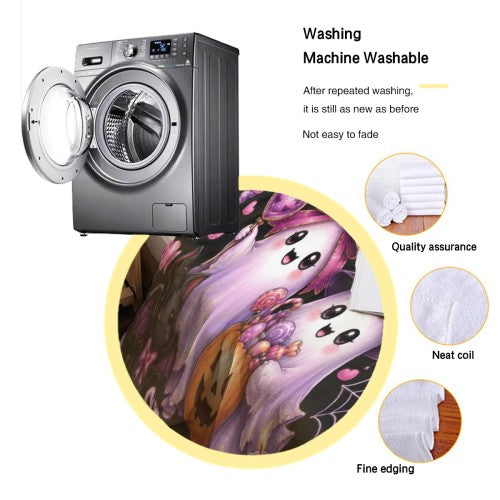 Spooky "Kawaii Ghost" Custom Personalized Blanket