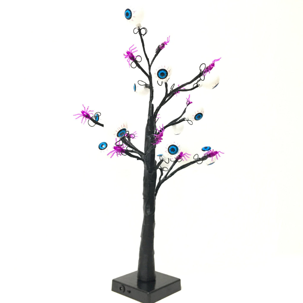 Spooky Light-Up Ghost & Eyeball Desk Tree