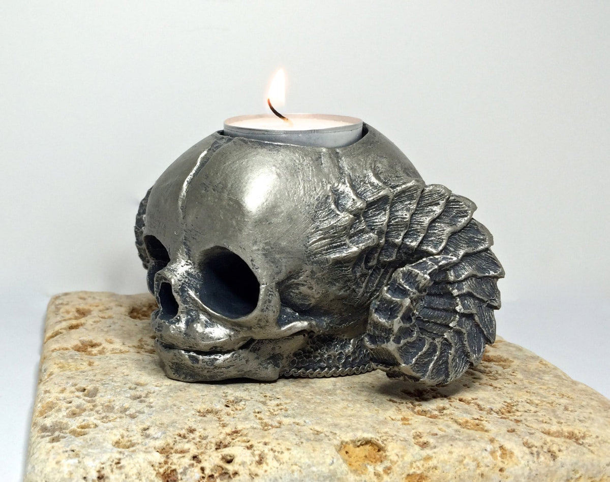 Spooky Satyr Fetal Skull Candle Holder