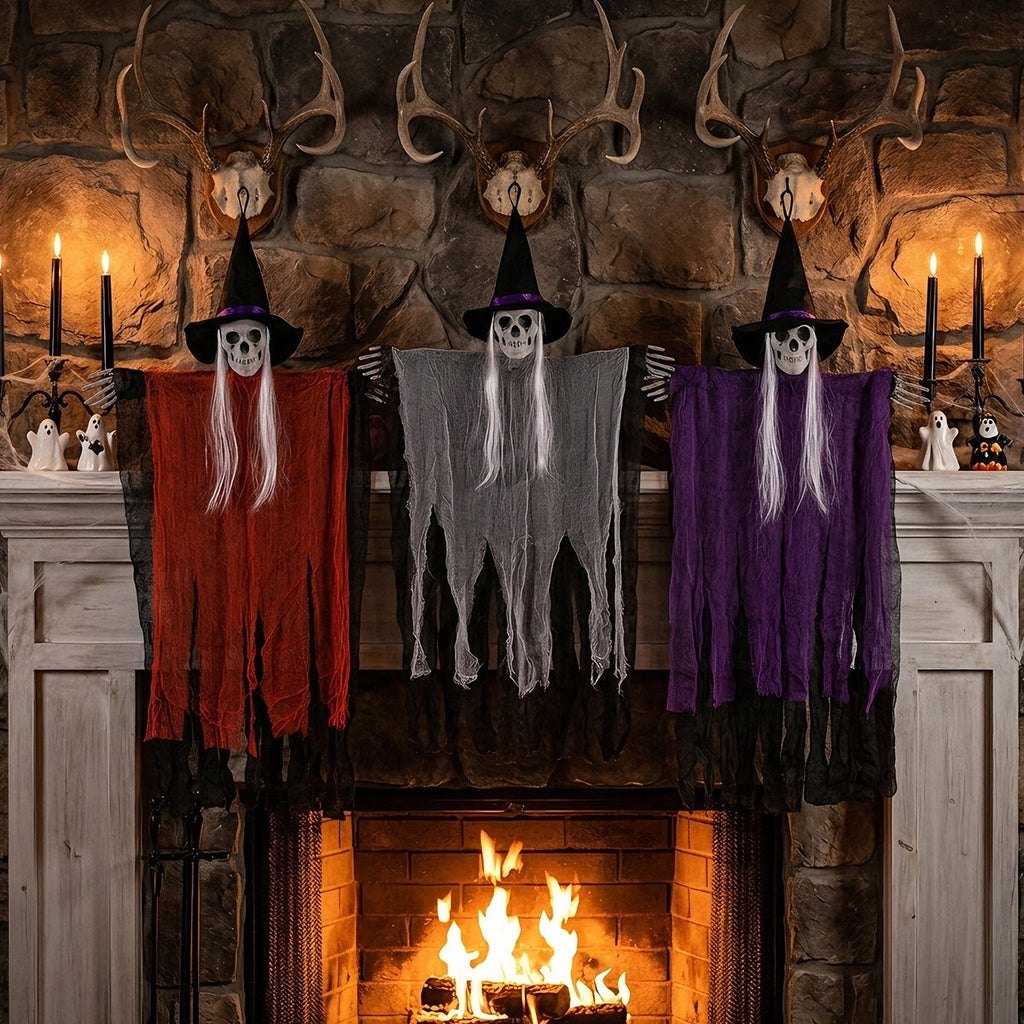 Spooky Hanging Creepy Witch Halloween Decor