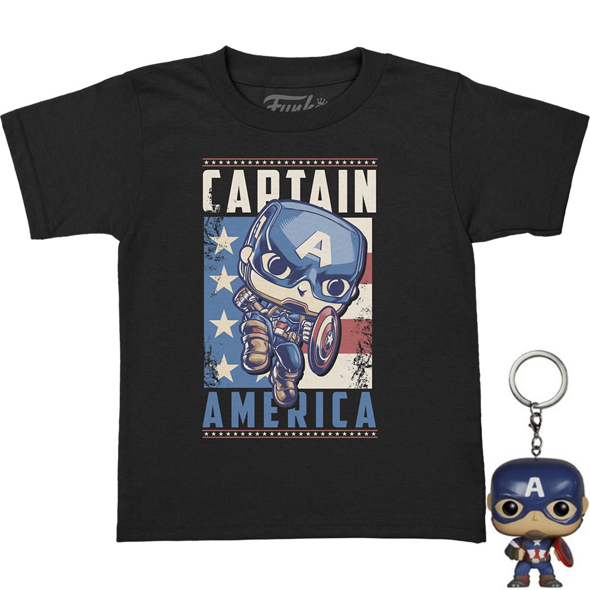 Marvel Captain America Pop! & Tee Box Set (Kids)