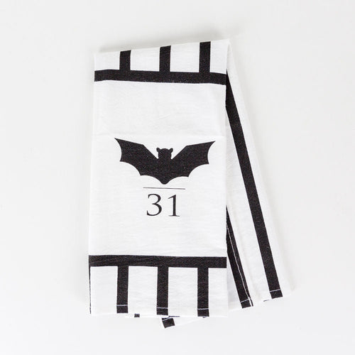 Spooky Bat & Mummy Cotton Kitchen Towel