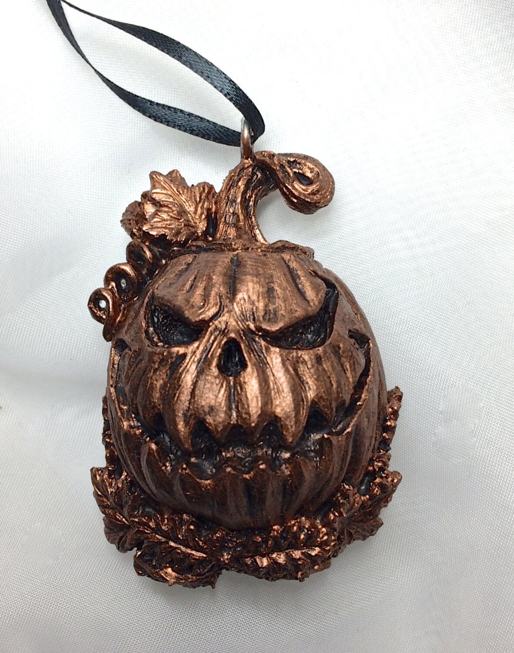 Hand-Painted Resin Jack-O'-Lantern Ornament