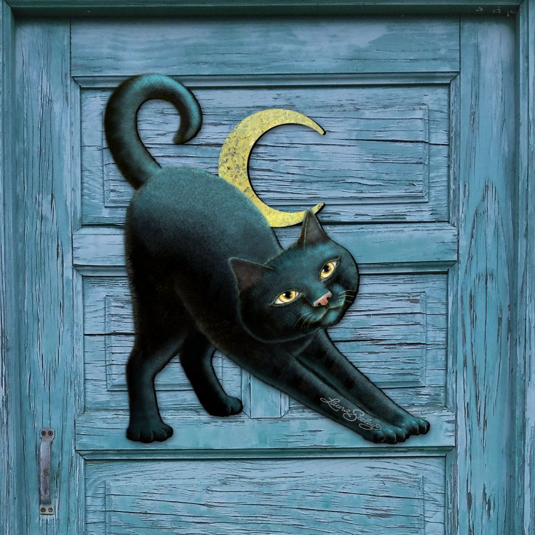 "Spooky Cat" Door Decor by Laura Seeley