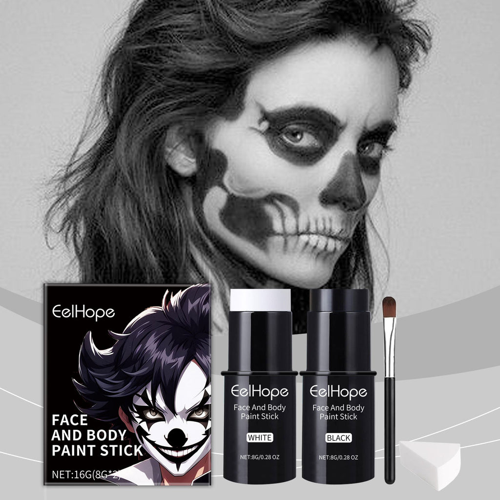 Spooky Cream Foundation Face Paint Set (Multi-Color)