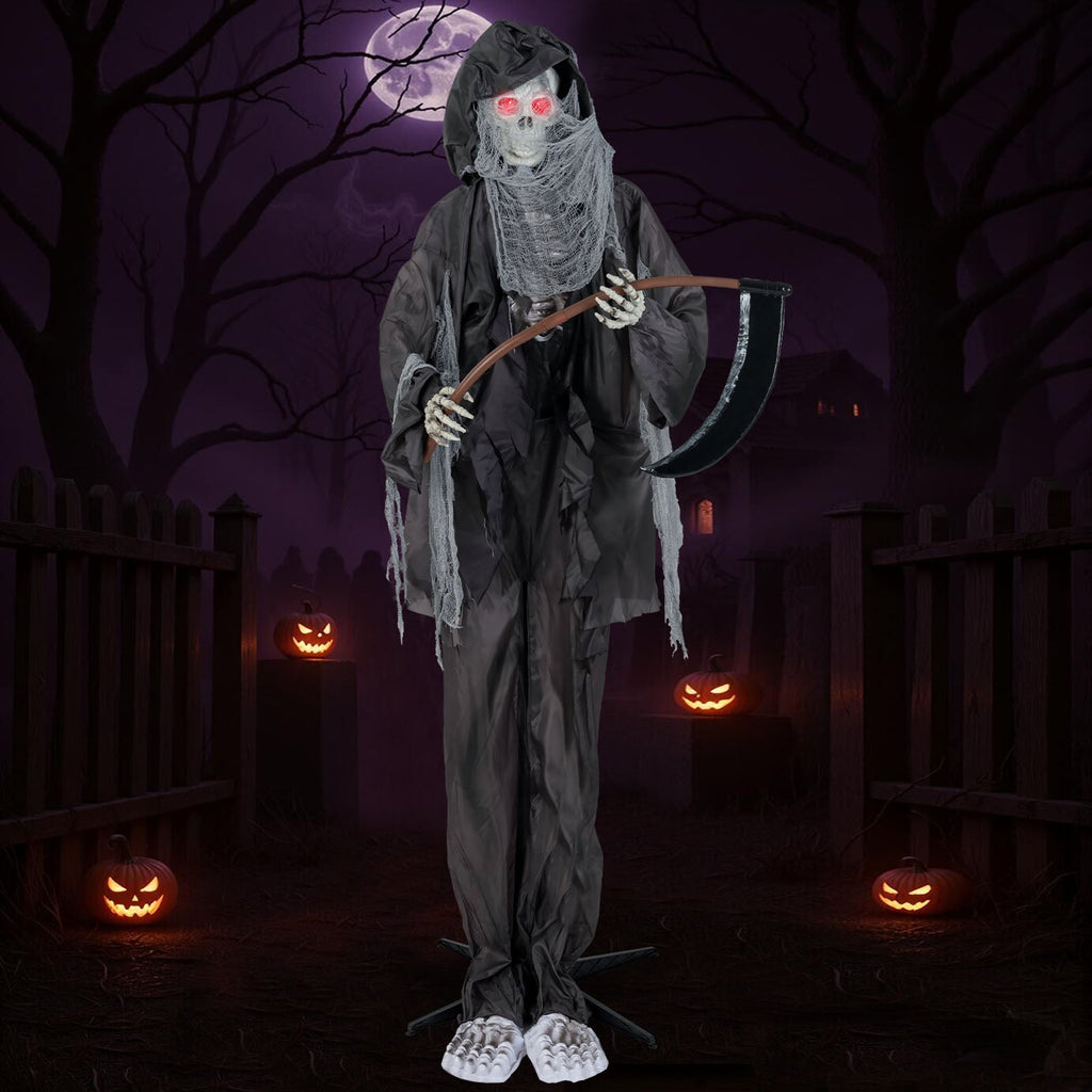 Spooky 8.5ft Giant Animated Grim Reaper Animatronic
