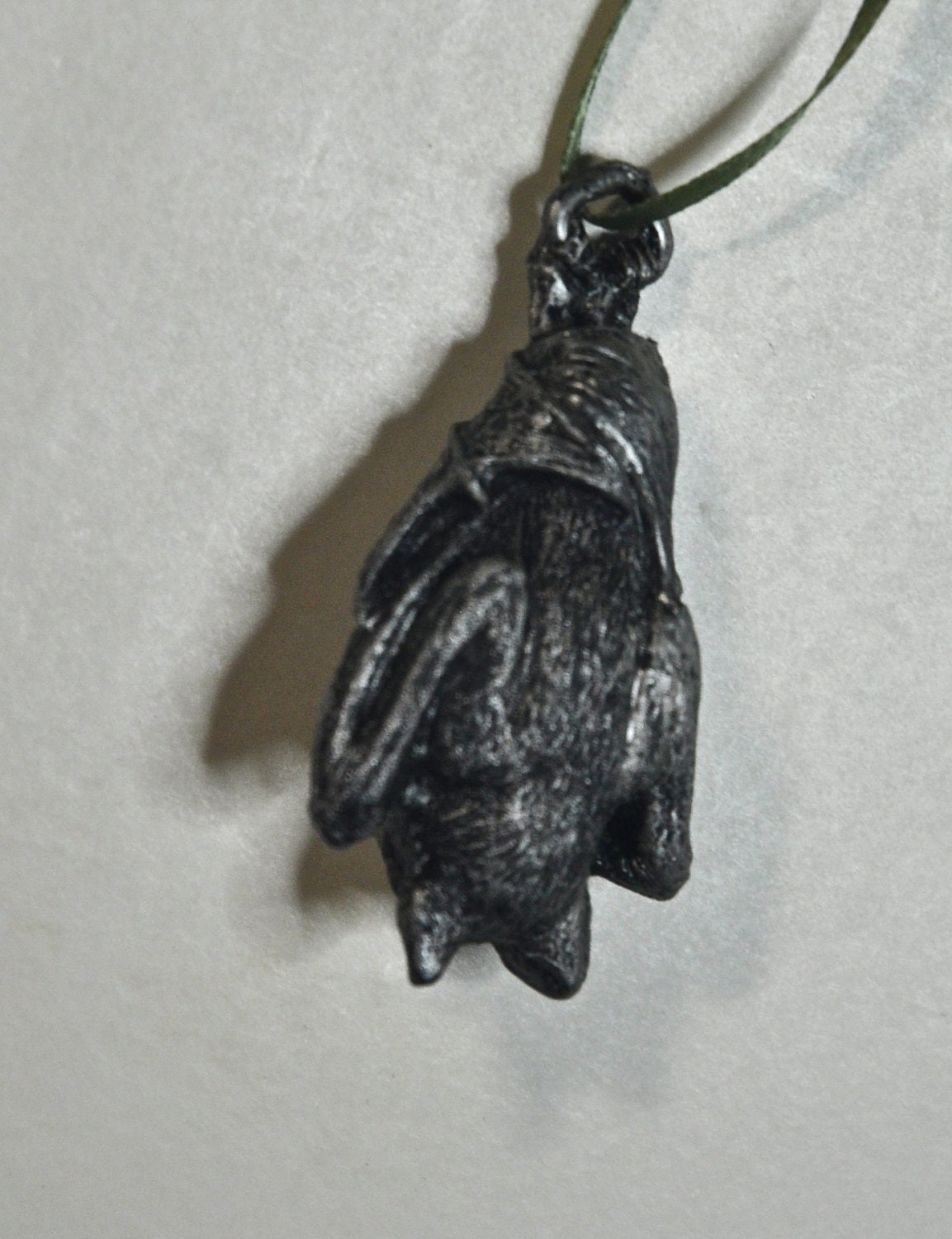 Spooky Hanging Fruit Bat Resin Sculpture