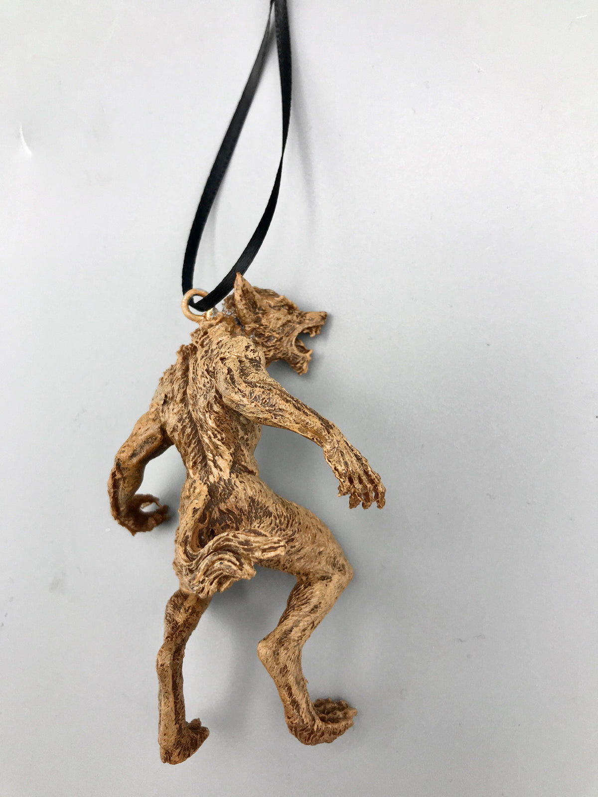 Spooky Hand-Painted Werewolf Resin Sculpture