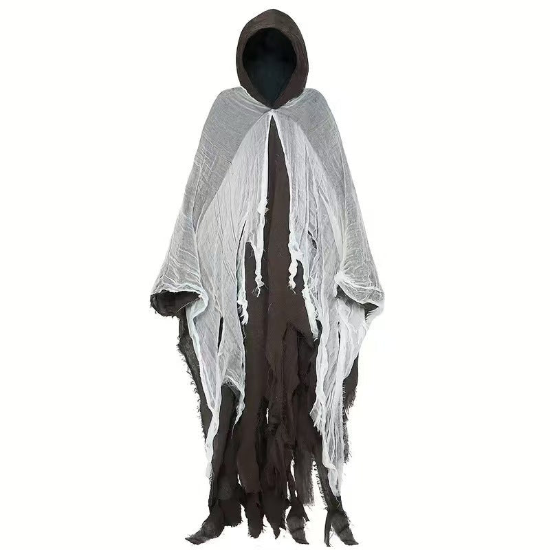 Skull-Patterned Witch Cloak